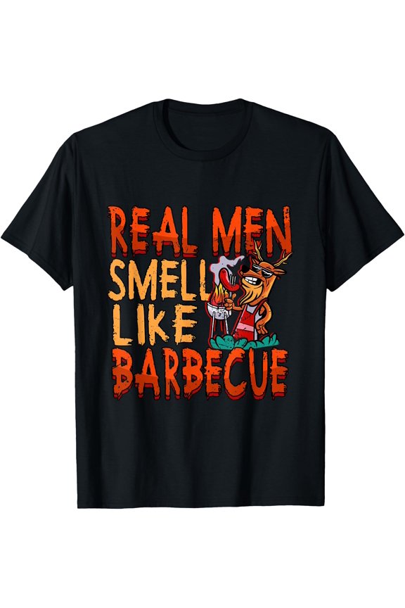 Barbecue Grill Real Men Smell Like BBQ T-Shirt, Unisex T-Shirt