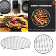 thumbnail image 1 of Barbecue Grill Round Cooking Rack Stainless Steel Bake Steam Grill Compatible with Air Fryer Pressure Cooker Stock Pot and Oven, 1 of 5