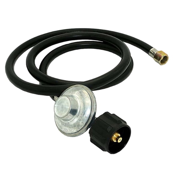 Barbecue Grills QCC1 Propane Regulator Hose Assembly 48 Inch Low Pressure Line for Grills and Ovens All In Supply Solution for Outdoor Cooking and Kitchen Use,one side,Black