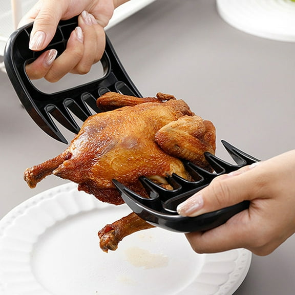 Barbecue Meat Divider Shredder | Bear Claw Design | Heat Resistant Plastic | Ergonomic Non-Scalding Grip | Multifuntional Kitchen Tool for Cooked Foods | 1 Piece | 4.53x4.33x0.59in | Durable, Easy