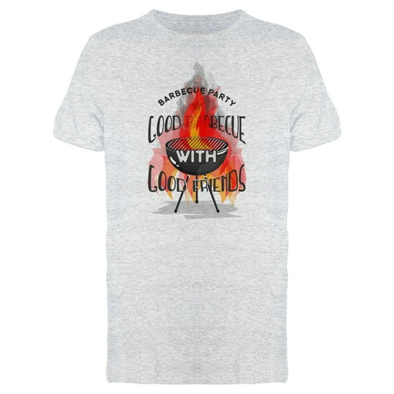 Barbecue Party With Good Friends T-Shirt Men -Image by Shutterstock, Male Small