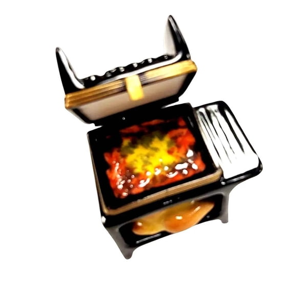 Barbecue Pitt Limoges Box for Grill Lovers Limoges Box Porcelain Figurine