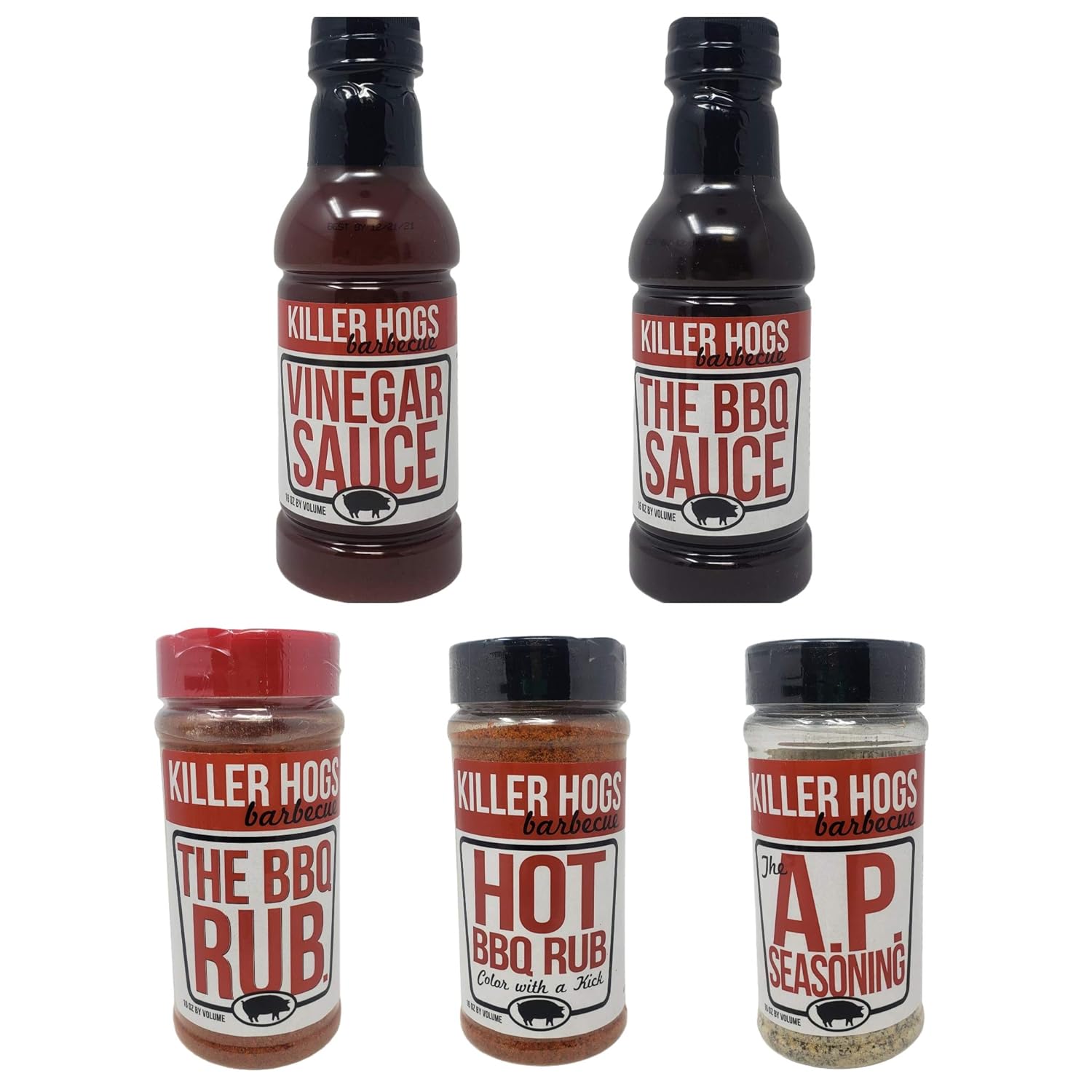 Barbecue Sampler BBQ Sauce, Vinegar Sauce, Hot BBQ Rub, A.P. Seasoning, And Original BBQ Rub
