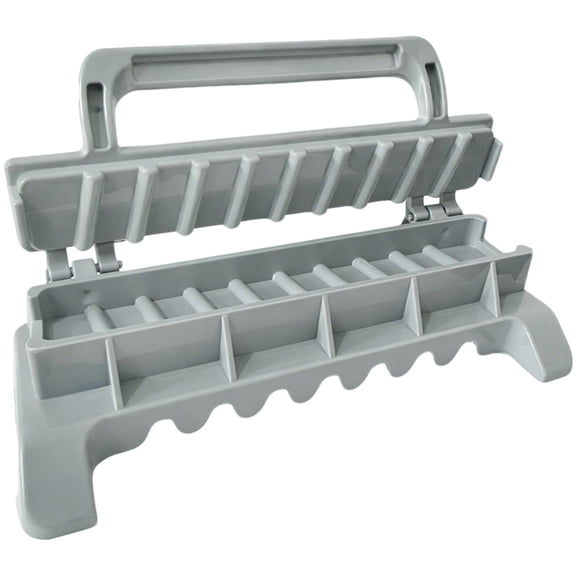 Barbecue Skewer Maker, Portable Foldable Kebab Maker Press, Quick Tool for Making Skewers, Food-Safe Plastic Kabob Maker for Even Skewers, 11.4 x 5 x 2.8 in, Gray