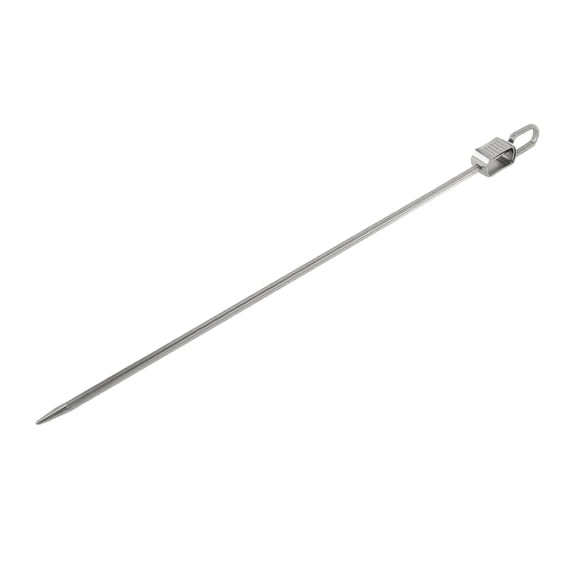 Barbecue Skewer, Stainless Steel Semi-automatic, 1 Pack 12.0 Inch, for Outdoor Backyard Camping Grilling Meat Vegetable Kebab Rotisserie Cooking