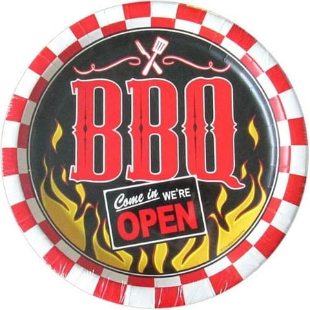 Barbecue 'Weekend BBQ' Large Paper Plates (8ct)