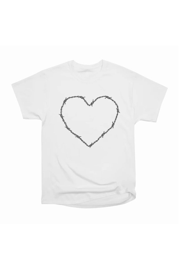 Barbed Heart T-Shirt Tee Gift For Him Merch For Her Apparel For Friend