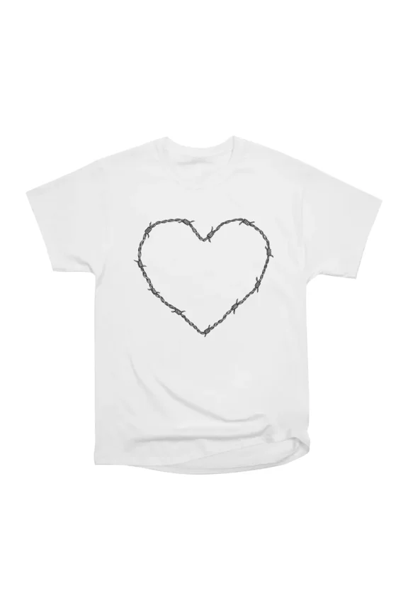 Barbed Heart T-Shirt Tee Gift For Him Merch For Her Apparel For Friend