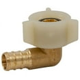 thumbnail image 1 of Barbed Pipe PEX Insert Adapter Elbow, Brass, 1/2-In. Barb x 1/2-In. Female Pipe, 1 of 2