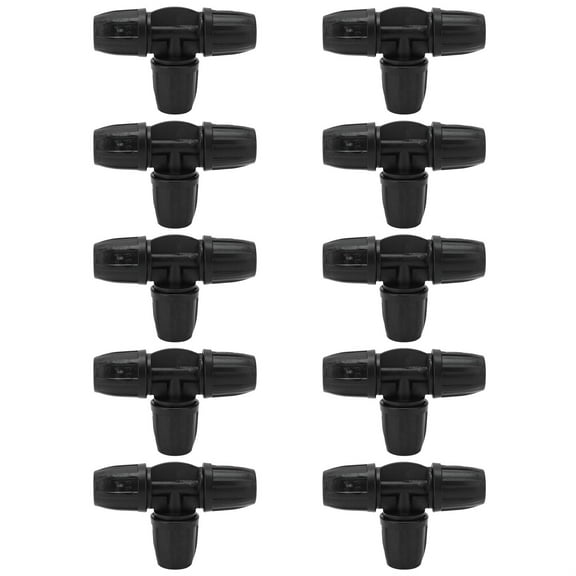 Barbed Tee, Pipe Connector Corrosion Protection ABS Long Lasting Tee Adapter Sealing With Lock For Greenhouses For Lawns For Gardens