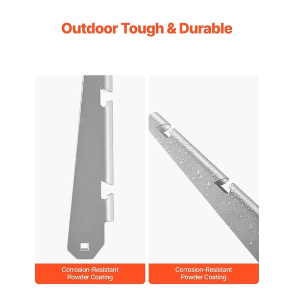 Barbed Wire Arm Extension Kit, 10-Pack, 12.2 Inch Galvanized Steel, Surface Mount Fence Extenders for Added Security