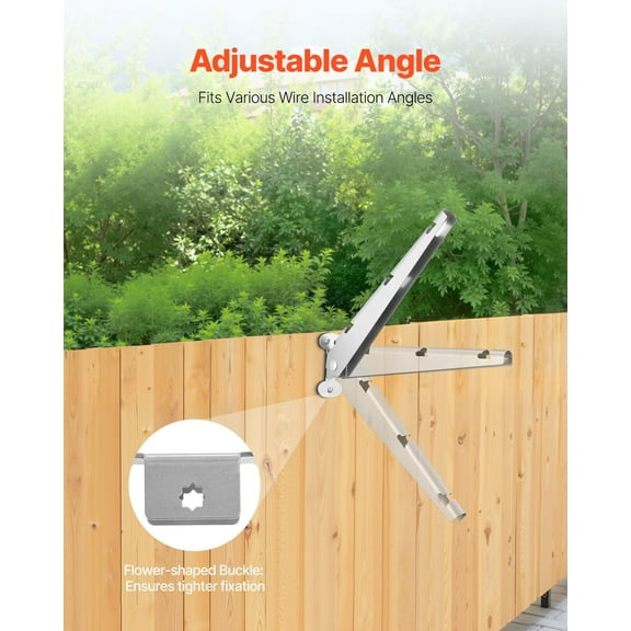 Barbed Wire Arm Fence Extender, 10-Pack 12.2-Inch Galvanized Steel, Surface Mount Fence Brackets for Adding Security and Privacy to Existing Wood or Chain Link Fences