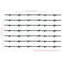 Barbed Wire Border 7 pc Set Vinyl Decals Wall Sticker Art Bedroom Décor Black