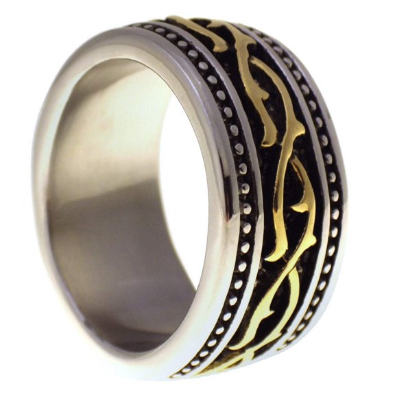 Barbed Wire Cowboy Ring Mens Womens Country Western Wedding Band Fantasy Forge Jewelry