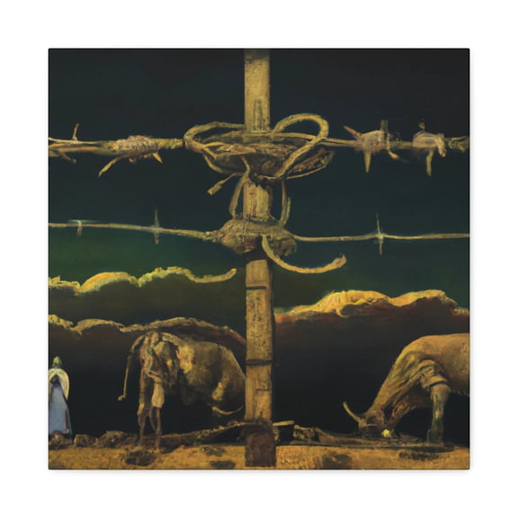 Barbed Wire Elegance - Canvas