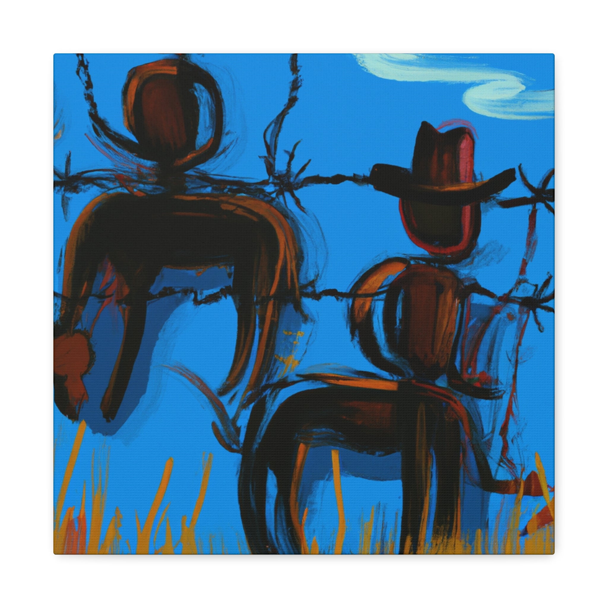 "Barbed Wire Fence Dream" Canvas