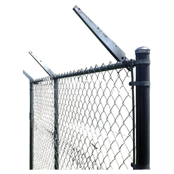 Barbed Wire Fence Extensions - 9 Pack 1-5/8" Chain Link Arms - Security Add-On - Galvanized Steel - Easy Install - Backyard Fence Height Extender