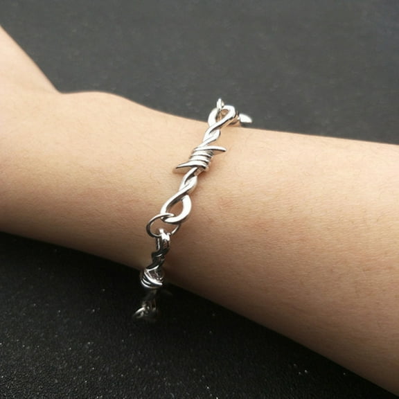 Barbed Wire Gothic Thorns Choker Bracelet Punk Hip Hop Rock Alloy Jewelry Gift For Women Girls Men