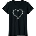 thumbnail image 1 of Barbed Wire Heart Grunge Punk Goth Gothic Egirl Aesthetic T-Shirt, 1 of 3
