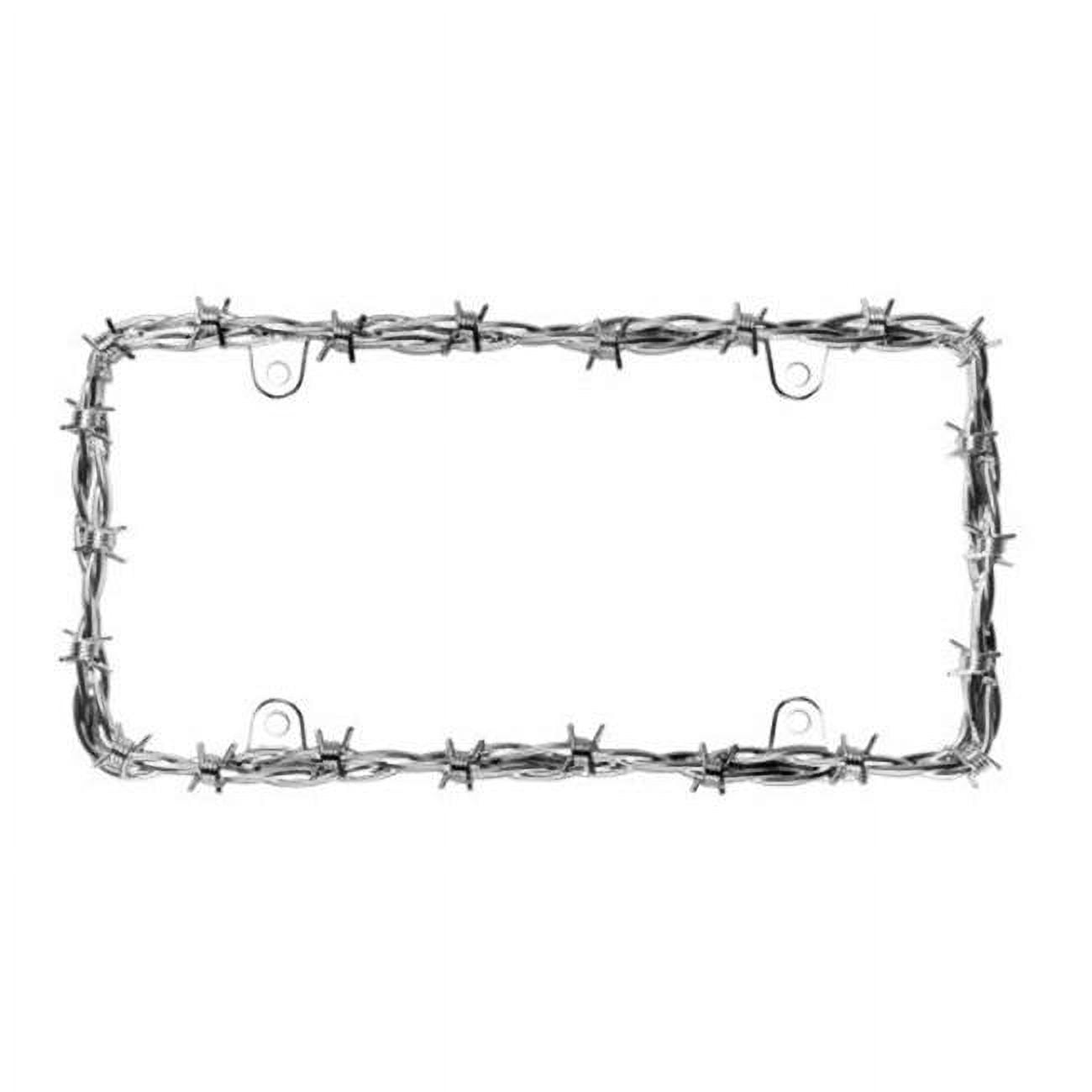 Barbed Wire II License Plate Frame, Chrome