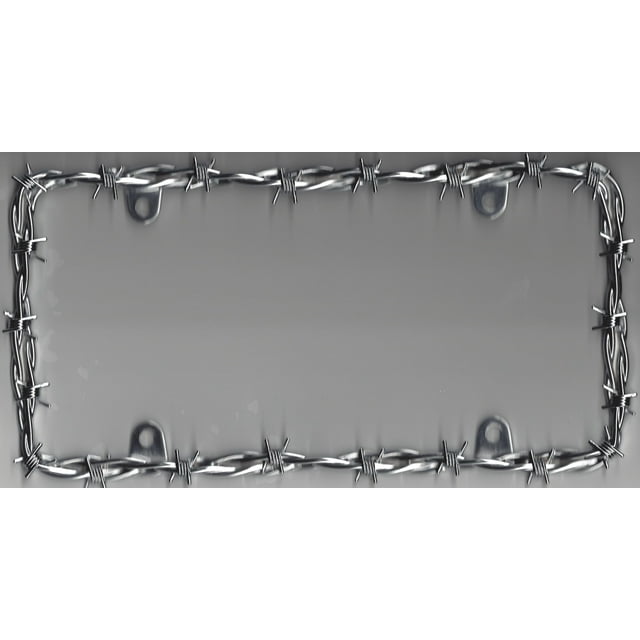 Barbed Wire License Plate Frame 2 pk