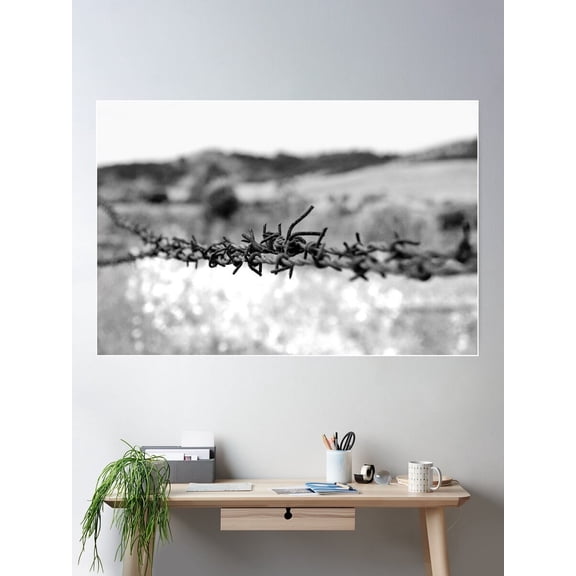 Barbed Wire Poster Wall Art Modern Wall Decor For Living Room Bedroom Art