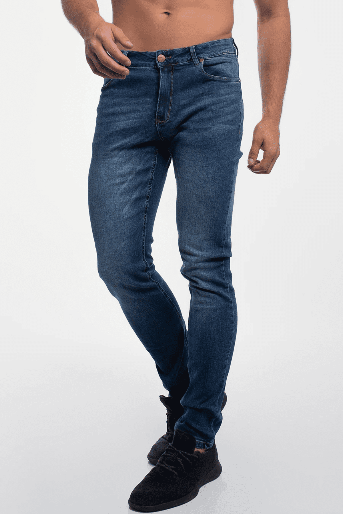 Forenkle Anklage køber Barbell Apparel Men's Slim Athletic Fit Jeans Medium Distressed 30 -  Walmart.com