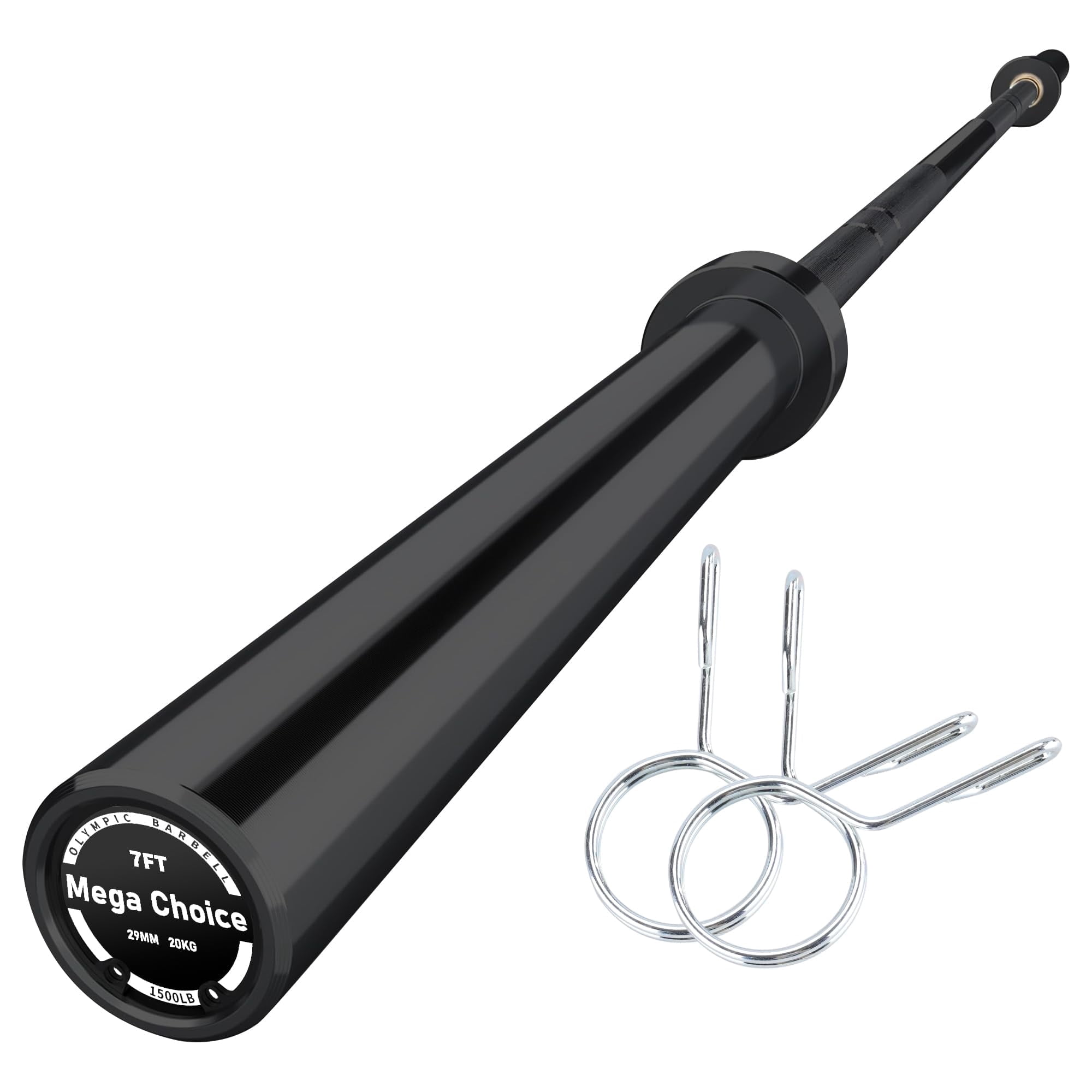 Barbell Bar, 1500LB Heavy Duty Carbon Steel Barbell Bar, Strength Training Weightlifting Equipment, with Anti-Slip Knurling, for Home Gym Garage Apartment