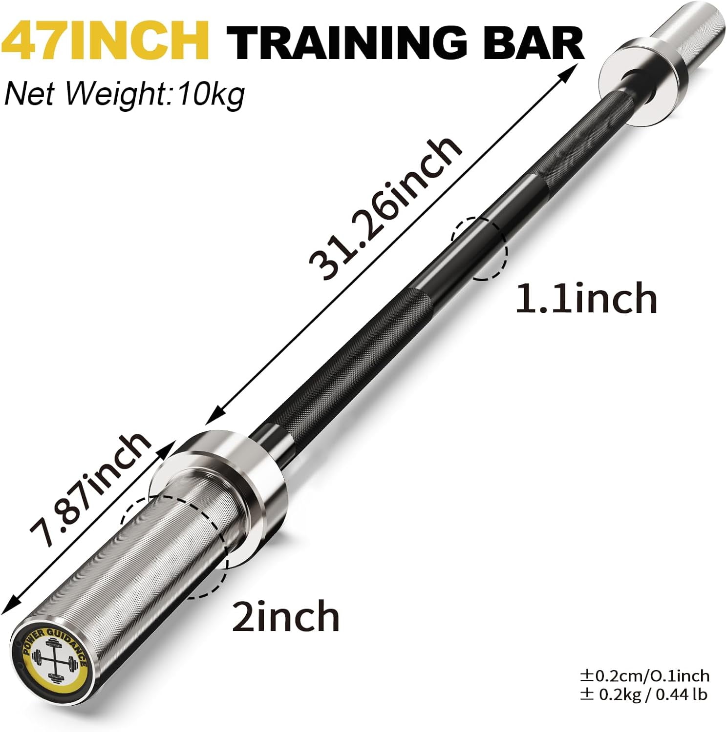 Barbell Bar, 2 Inch Weight Bar for Lifting,  Thrusts,  Strength Training Bars 4ft/5ft/6ft