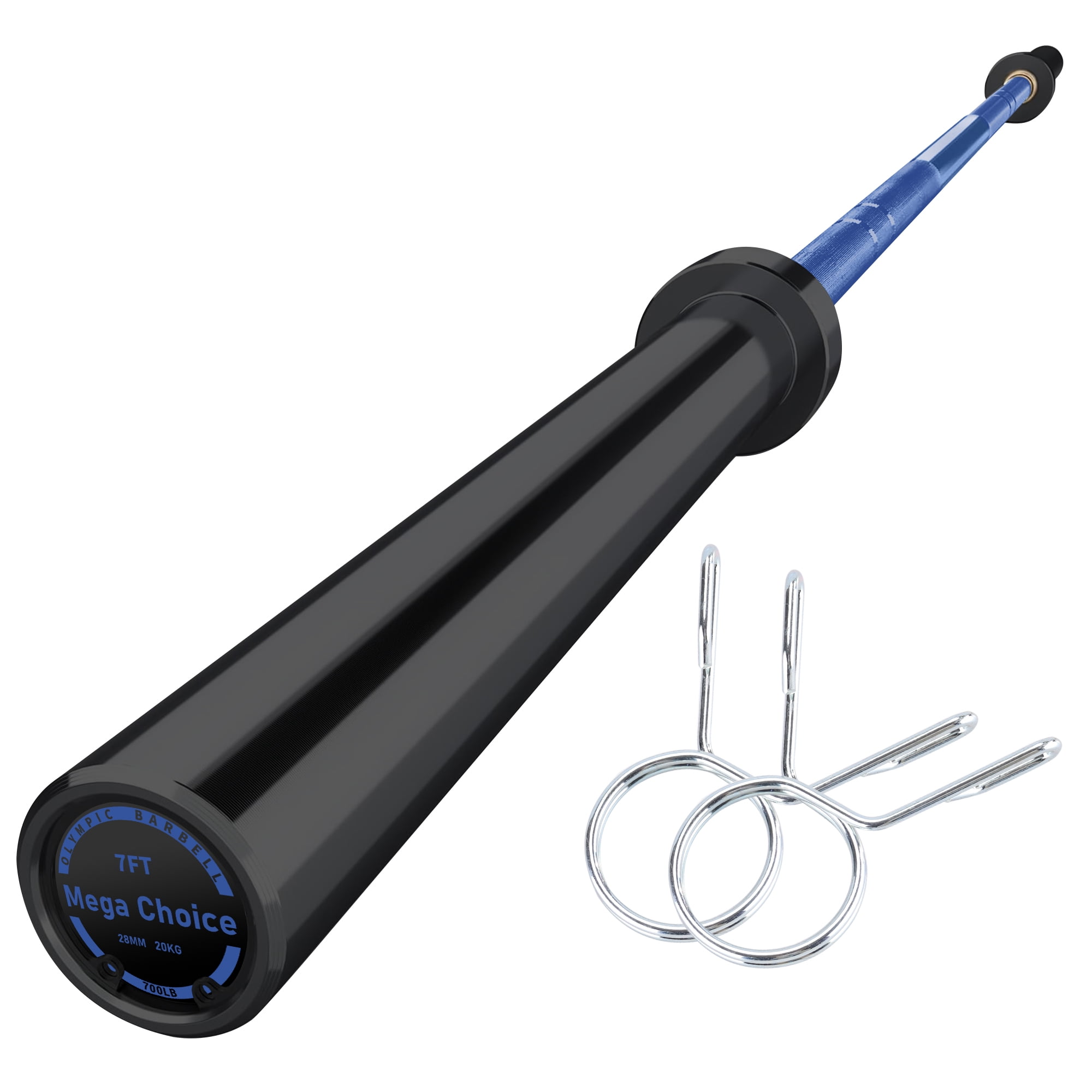 Barbell Bar, Heavy Duty Carbon Steel Barbell, Strength Training Weightlifting Equipment, Anti-Slip Knurling, for Home Workouts, Garage Gym or Apartment Fitness