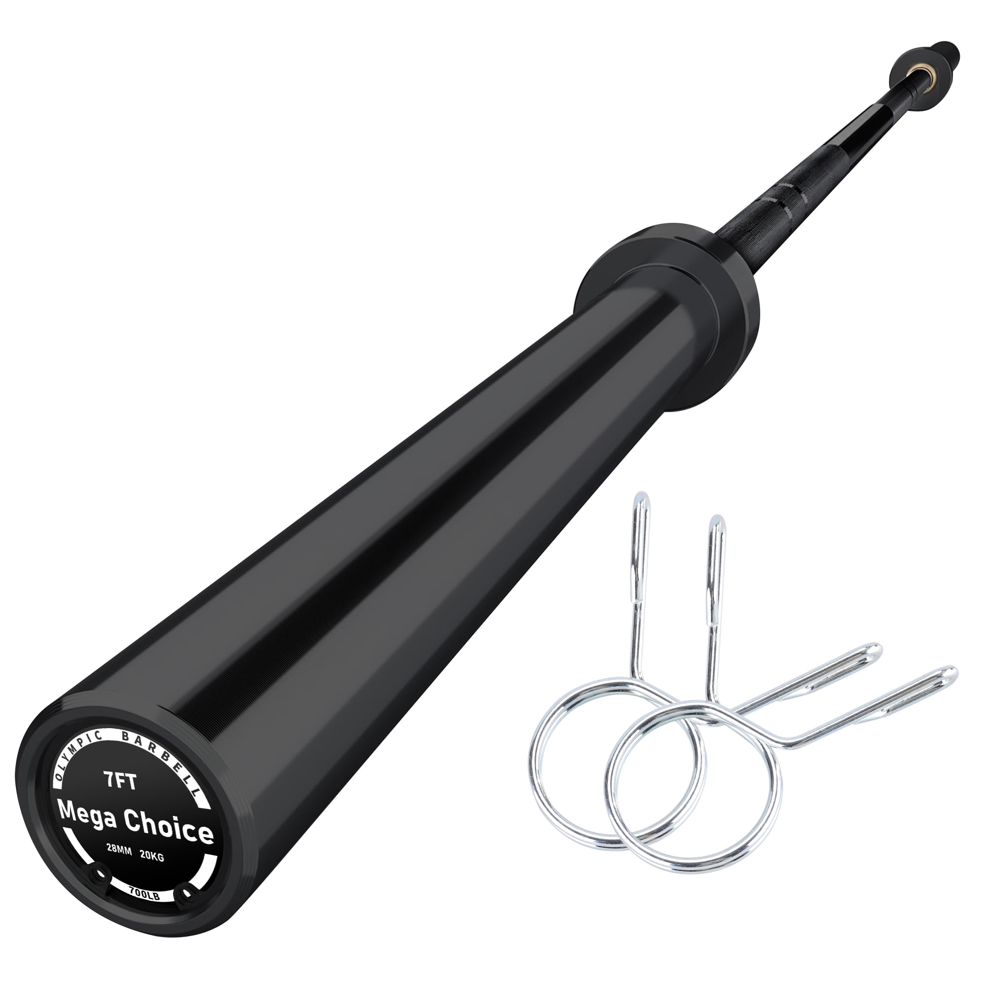 Barbell Bar, Heavy Duty Carbon Steel Barbell, Strength Training Weightlifting Equipment, Anti-Slip Knurling, for Home Workouts, Garage Gym or Apartment Fitness