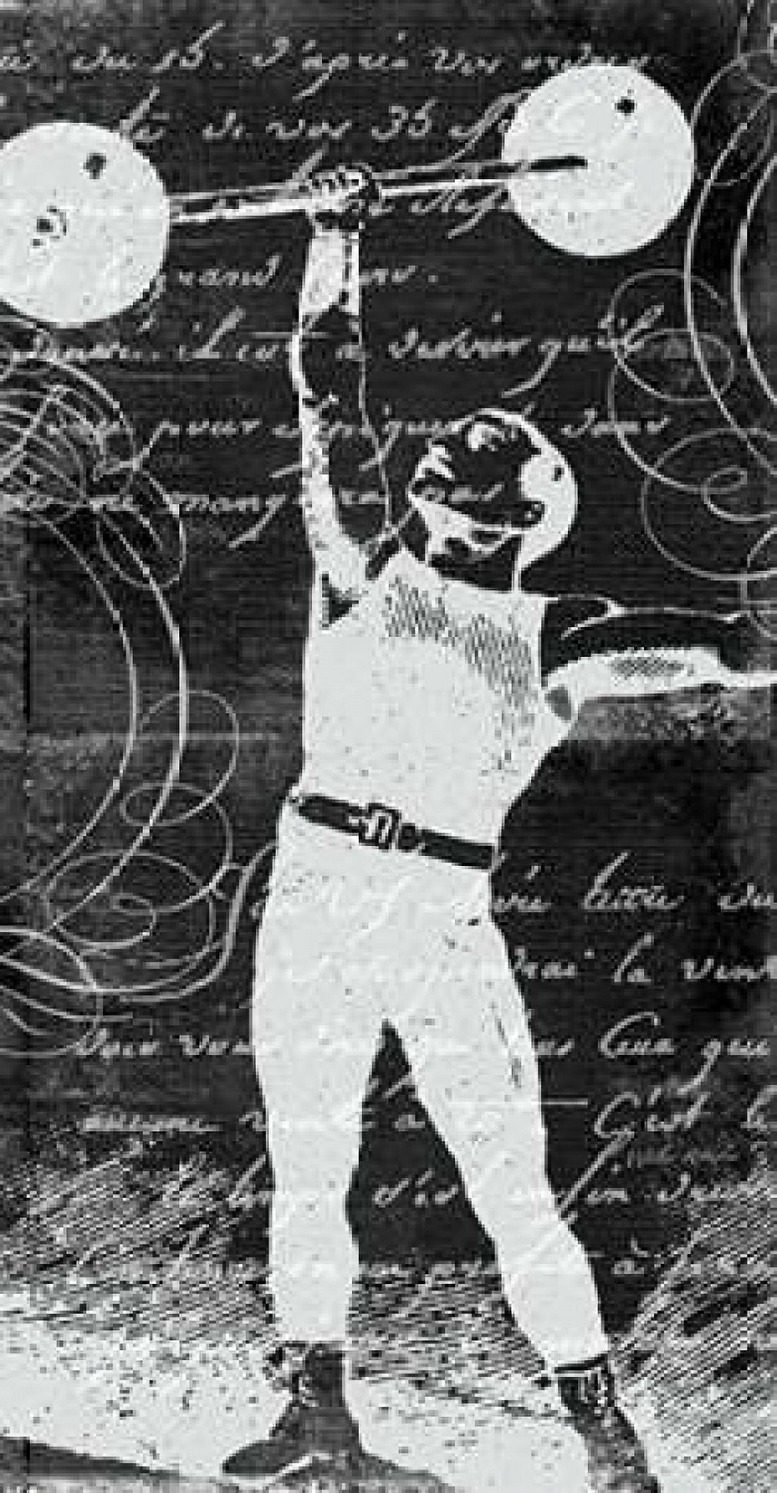Barbell Boy Canvas Art - Walter Robertson (24 x 48)