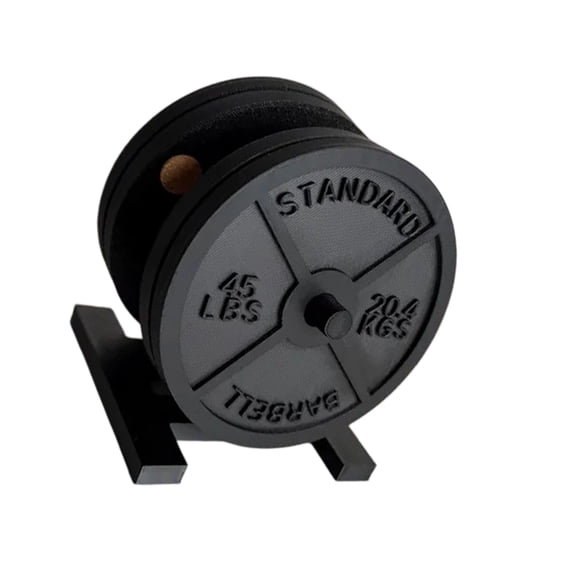Barbell Bumper Plate Drink Coasters Nonslip Weight Plate Coasters With Holder For Secure Beverage Placement