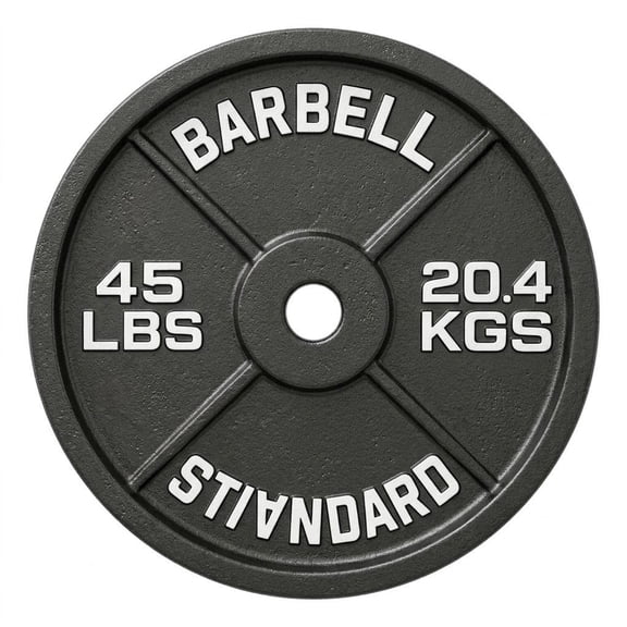 Barbell Cast Iron 2-Inch Weight Plates for Strength Training & Weightlifting, 45LBS(Pair)
