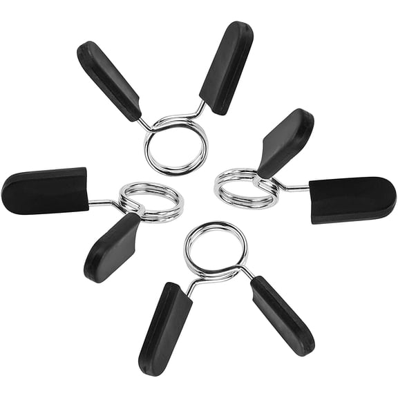 Barbell Clamps Dumbbell Spring Clip Circlip Collars 1 Inch Weight Bars Clips Fitness Weightlifting Lock Buckle 1 Inch for Standard Bar Barbell Strength Training Gym Accessory
