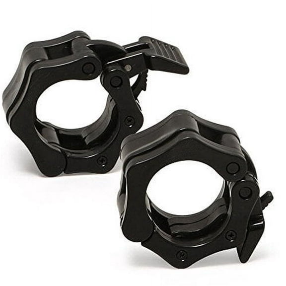 Barbell Collars,Quick Release Non-slip Barbell Clamp Collars for 2-Inch Diameter Size Olympic Bars Pro Crossfit Exercise & Weight Training (2pcs/ A pair)