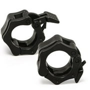 YIYI GUO Barbell Collars, YIYIGUO Quick Release Non-slip Barbell Clamp Collars for 1-Inch Diameter Size Olympic Bars Pro Crossfit Exercise & Weight Training (2pcs/ A pair)