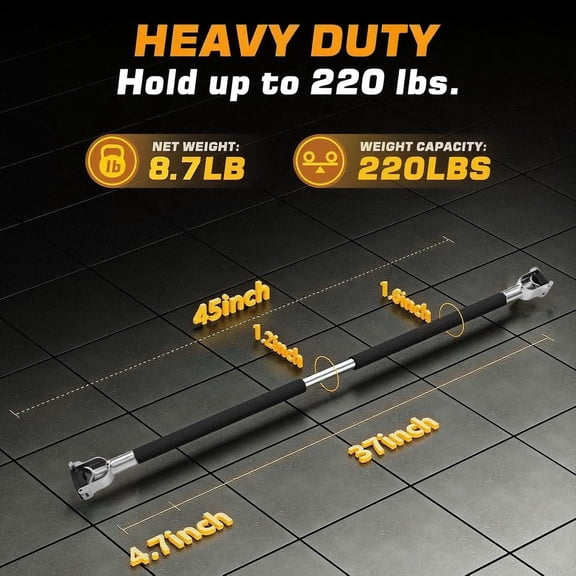 Barbell Converter Set by - Adjustable Steel for Home Gym, Supports to 220 lbs, Compatible with &