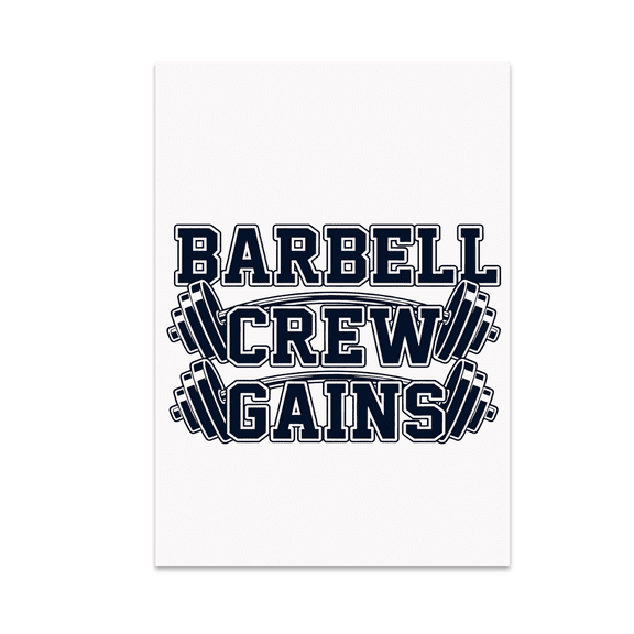 Barbell Crew Gains Wall Art - Fitness Enthusiast - 13x19 Poster Print