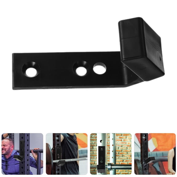 Beaupretty Horizontal Barbell Storage Wall Rack Black PP 6Pcs
