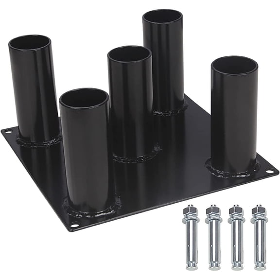 Barbell Holder Floor Stand Vertical, Corner Weight Bar Storage Rack for Home Gym, Fit for 2 inch Olympic Bars, Curl Bars, Hex Bars, Trap Bars, Triceps bars, Holds 5 Bars