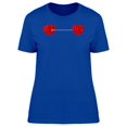 thumbnail image 1 of Barbell Made Of Hearts T-Shirt Women -Image by Shutterstock, Female Medium, 1 of 2