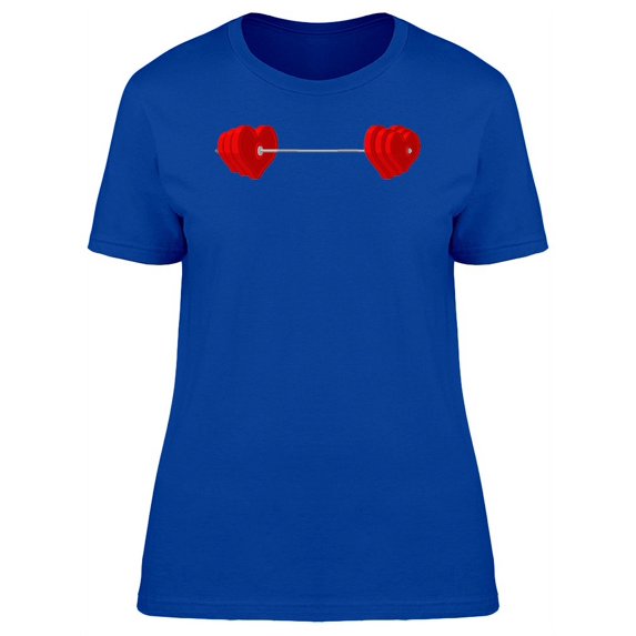 Barbell Made Of Hearts T-Shirt Women -Image by Shutterstock, Female Medium