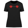 thumbnail image 1 of Barbell Made Of Hearts T-Shirt Women -Image by Shutterstock, Female XX-Large, 1 of 2