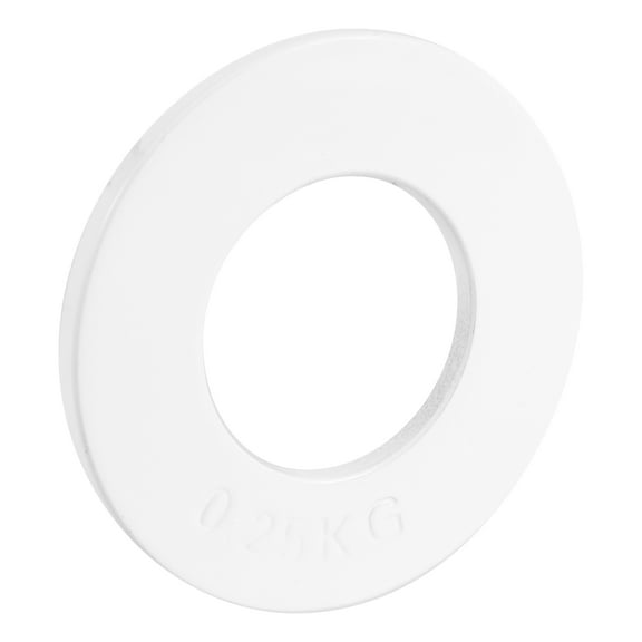 Brandonz White Hand Grip Barbell Plate - Single Hole Counterweight Accessory