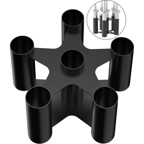 Barbell Rack Stand Vertical Olympic Bar Storage Rack 6 Bars Storage Rack for 2-inch Olympic Bars Dumbbell Handles Triceps Bars Curl Bars