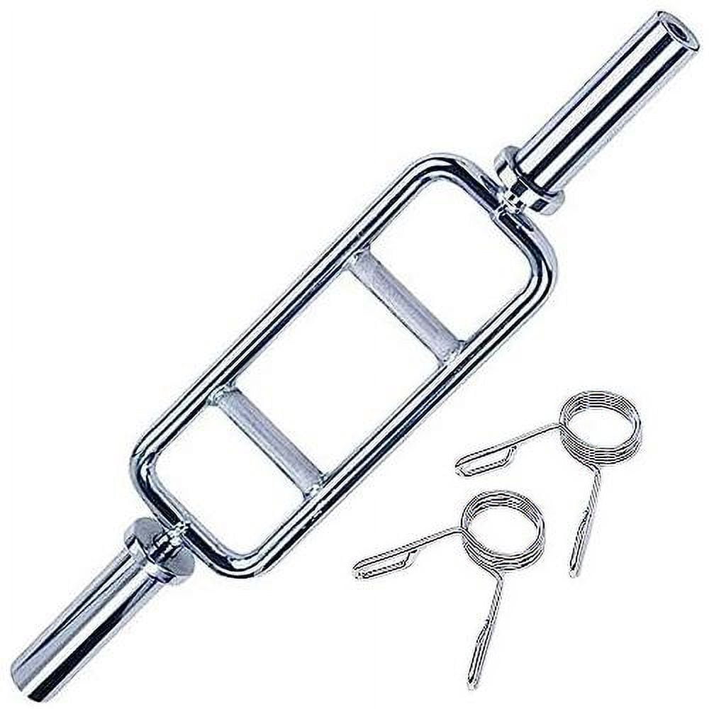 Barbell Solid Olympic Chrome Tricep Hammer Fitness Gym Weight Bar Home
