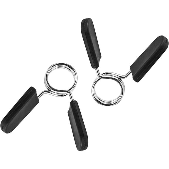 Barbell Spring Clip Dumbbell Clamps Circlip Collars 1 Inch Weight Bars Clips Fitness Weightlifting Lock Buckle for Standard Bar Barbell Strength Training Gym Accessory