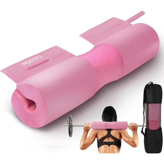 Barbell Squat Pad Nylon Padding AntiSlip- Thick Foam Barbell Pad for Squats Cushion, Lunges&Bar Padding for Hip Thrusts - Standard Weight Bar Pad - Provides Cushion to Neck Shoulders Training