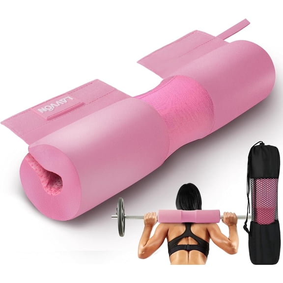 Barbell Squat Pad Nylon Padding AntiSlip- Thick Foam Barbell Pad for Squats Cushion, Lunges&Bar Padding for Hip Thrusts - Standard Weight Bar Pad - Provides Cushion to Neck Shoulders Training